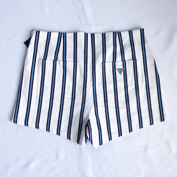 Guess Women's Kairi Metallic Striped Shorts - Picture 2 of 7